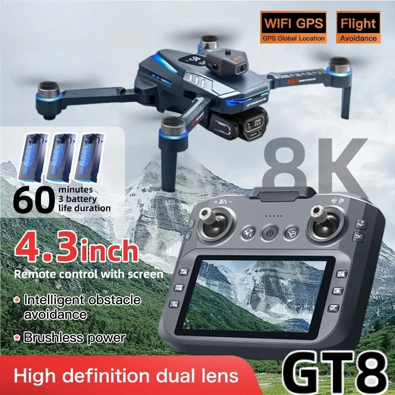 Drone Thermal Imaging - Original GT8 Drohne 8K Professionelle Doppelkamera
