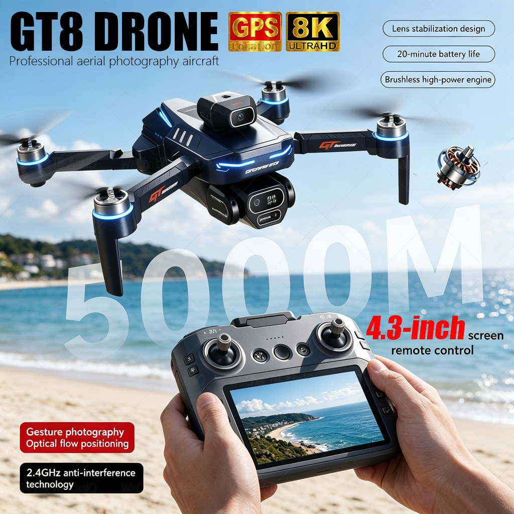 Drone Video Production - NEUE GT8 HD RC-Drohne 4K Professionelle