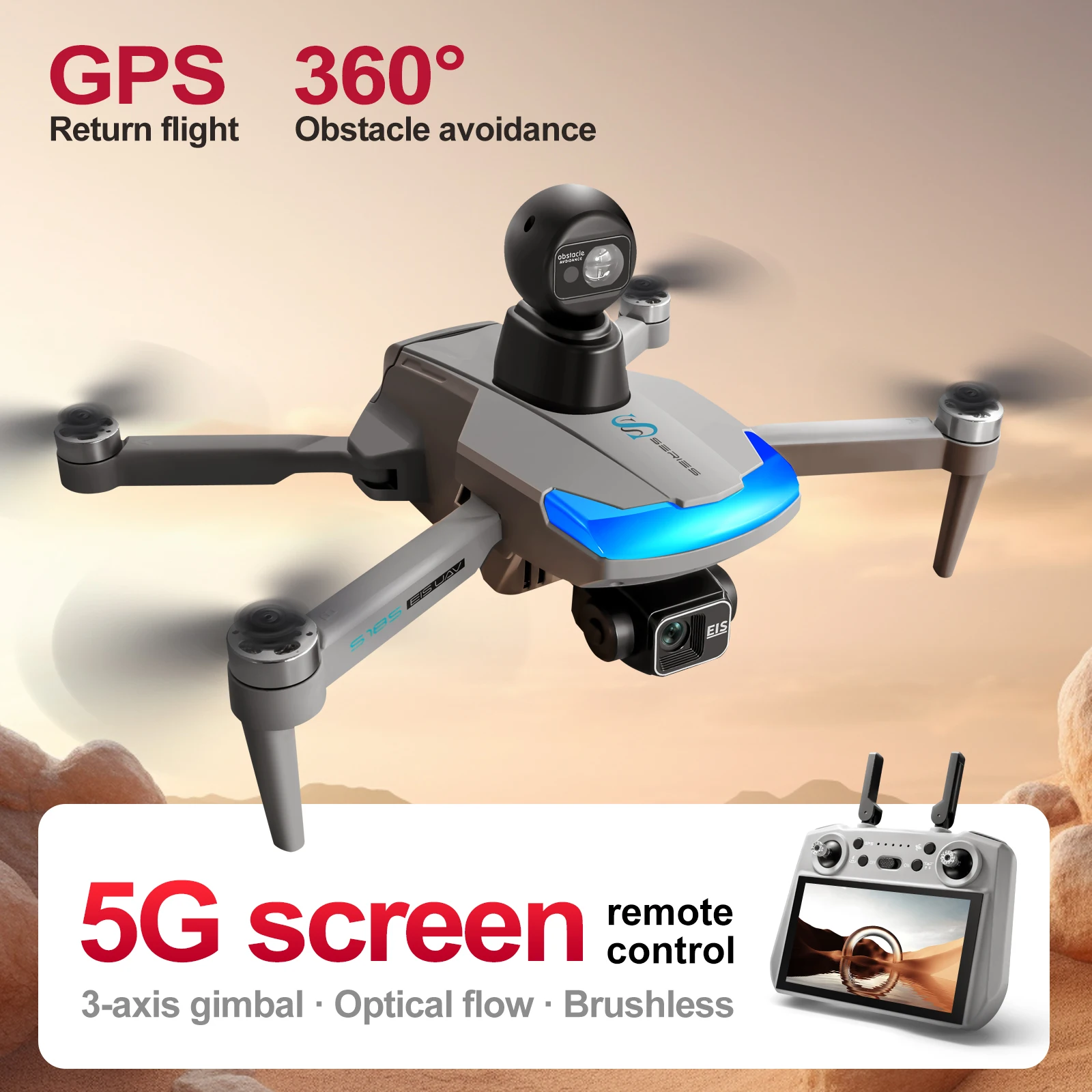 Drone Multispectral - S185 Professionelle Drohne 2,7K HD Dual