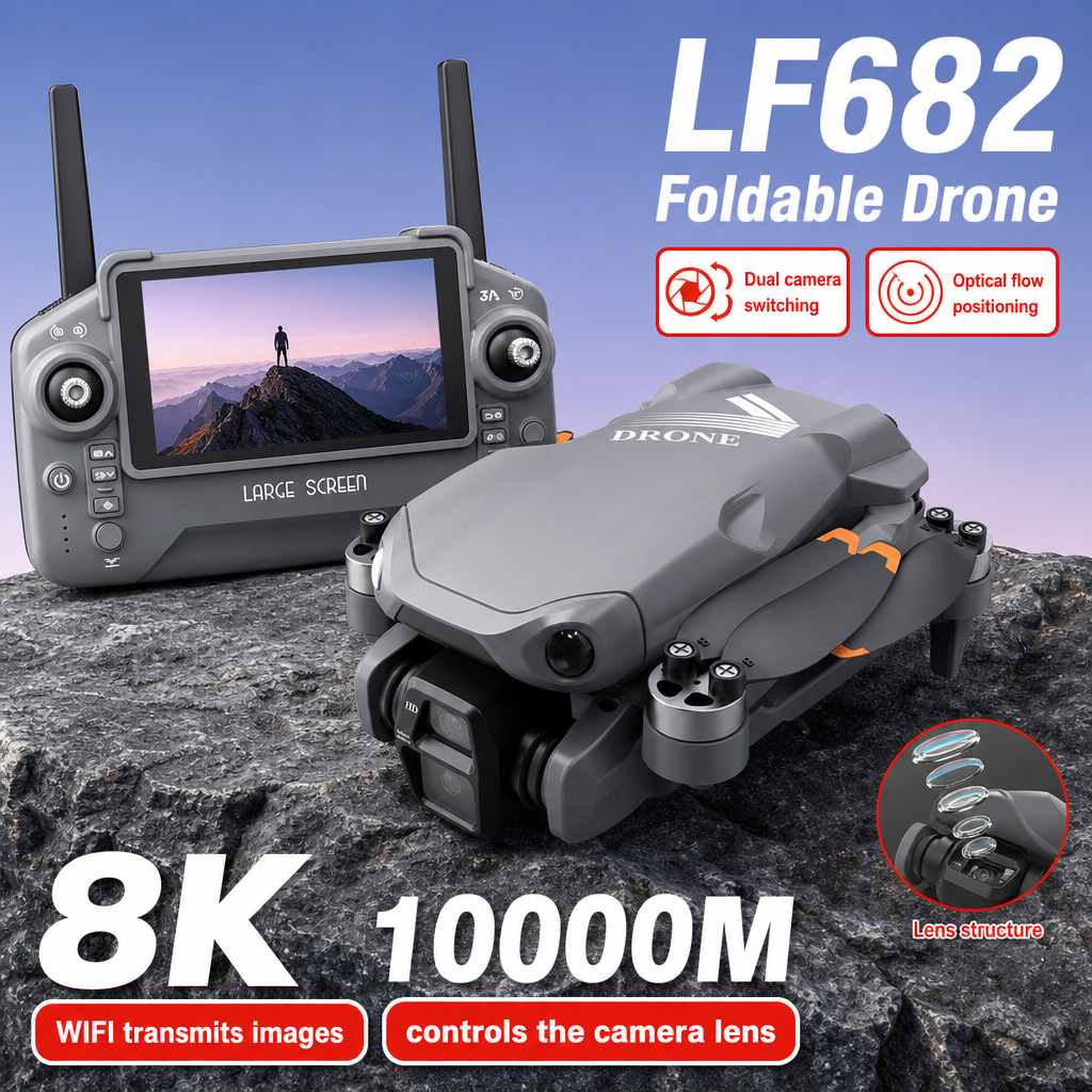 Drone Video Production - Luftbild-Drohne LF682 mit 8K HD Dual-Kameras,